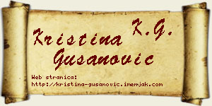 Kristina Gušanović vizit kartica